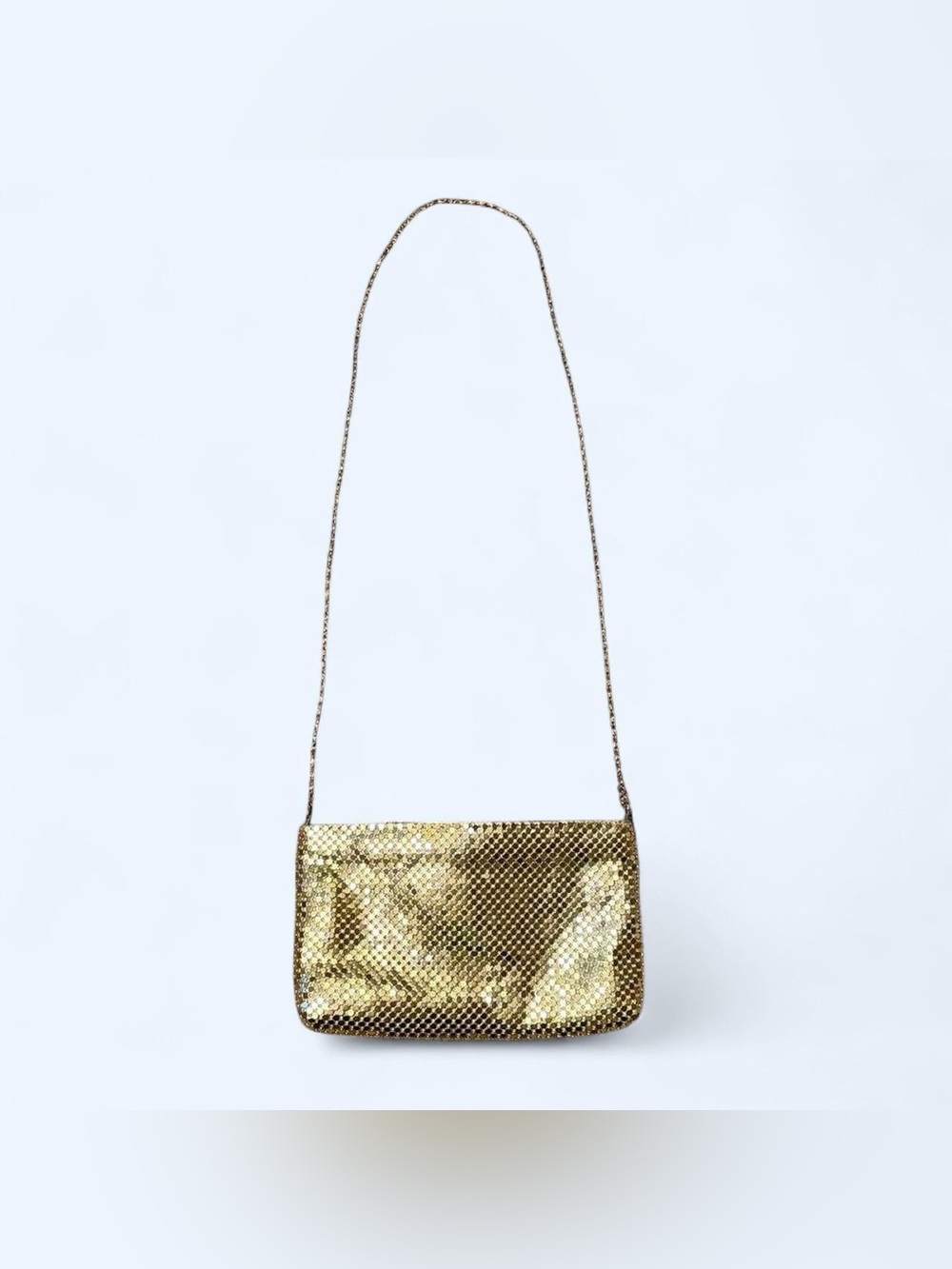 Gold Chainmail Crossbody Bag Clutch!